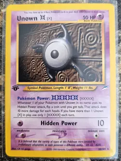 Pokemon 2002 Neo Destiny Unown X 30 NM or Better - Image 1