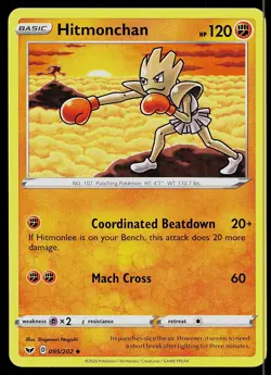 Pokemon Card Sword & Shield Hitmonchan 095/202 Uncommon - Image 1