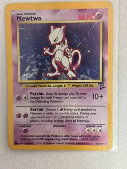 Pokemon Card Mewtwo - Holo - 10/130 - Base Set 2 - Image 1