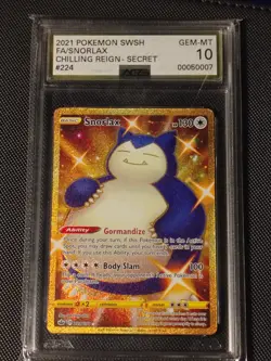 Pokemon Card PSA 10 Chilling Reign 224/198 151 Snorlax Secret Shiny - Image 1