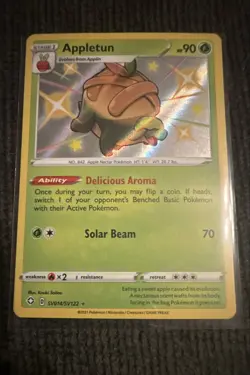 Appletun SV014/SV122 Shiny Rare Holo Pokemon Card Shining Fates NM - Image 1