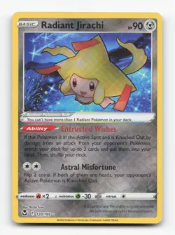 Pokemon TCG - Radiant Jirachi 120/195 Near Mint Radiant Rare Silver Tempest - Image 1