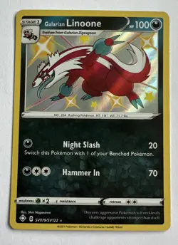 2021 TCG Pokemon #SV079/SV122 Galarian Linoone Holo Shining Fates Shiny Vault MP - Image 1