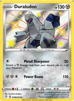 Pokemon TCG Duraludon SV092/SV122 Shiny Holo Rare Shining Fates: Shiny Vault VLP - Image 1