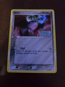 Pokemon Aron Reverse Holo Stamped 44/100 EX Crystal Guardians in LP- condition! - Image 1