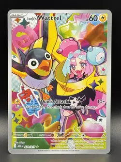 Pokemon TCG Iono's Wattrel ASC 231/217 Illustration Rare Full Art Holo 60 HP - Image 1