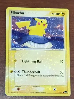 Pokemon TCG PIKACHU Wailmer CORRECTED Holo BLEED Card 12/17 Pop Series 5!Played - Image 1