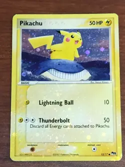 Pokemon TCG PIKACHU Wailmer CORRECTED Holo BLEED Card 12/17 Pop Series 5!Played - Image 3