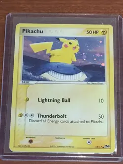 Pokemon TCG PIKACHU Wailmer CORRECTED Holo BLEED Card 12/17 Pop Series 5!Played - Image 4