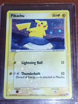 Pokemon TCG PIKACHU Wailmer CORRECTED Holo BLEED Card 12/17 Pop Series 5!Played - Image 5