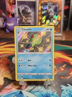 Pokemon Shining Fates: Shiny Vault #SV028/SV122 Chewtle Shiny Holo Rare - Image 1