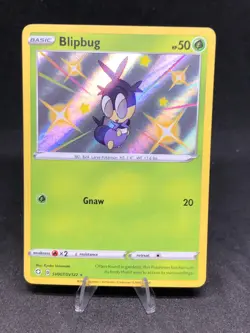 Pokemon TCG Blipbug SV007/SV122 Shining Fates Shiny Holo Rare NM - Image 1