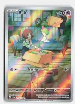 Ralts 211/198 Illustration Rare Scarlet & Violet Pokemon Near Mint - Image 1