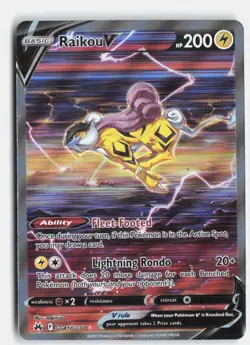 Raikou V GG41/GG70 Holo V Rare Crown Zenith Galarian Gallery Pokemon Near Mint - Image 1