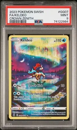 Keldeo GG07/GG70 Pokemon TCG Crown Zenith Galarian Gallery Full Art - PSA 9 - Image 1