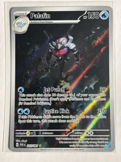 Palafin 225/091 - Paldean Fates Illustration Rare Holo Pokemon Card NM - Image 1
