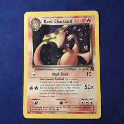 Pokemon Dark Charizard TCG Holo Rare Card 4/82 - Image 1