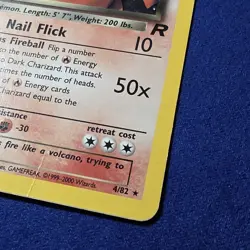 Pokemon Dark Charizard TCG Holo Rare Card 4/82 - Image 3