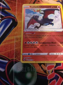 Pokemon TCG Radiant Charizard Crown Zenith Holo Card 020/159 NM/M Condition - Image 3