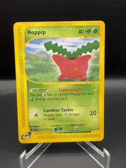 Hoppip 83/147 Non-Holo Aquapolis E-Reader Pokemon Card Yuka Morii Art NM - Image 1