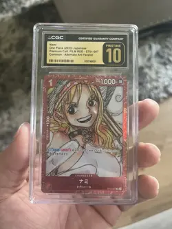 Nami One Piece 2023 Premium Card Collection Film Red Japanese ST01-007 Cgc 10 - Image 2