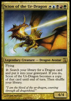 1x Scion of the Ur-Dragon - Foil Light Play MTG Magic - Kid Icarus - - Image 1