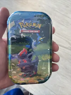 Pokemon Ascended Heroes Mini Tin Zorua and Cramorant Factory Sealed in Hand!!! - Image 2