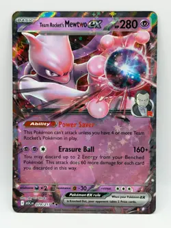 Team Rocket's Mewtwo ex 079/217 Ascended Heroes NM Double Rare Holo Pokemon TCG - Image 1