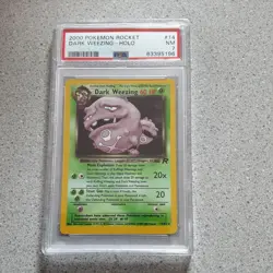 2000 Pokemon Rocket #14 Dark Weezing Holo Rare PSA 7 NEAR MINT - Image 1