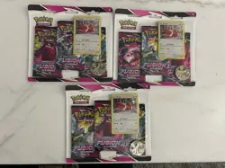 Lot Of 3 - Pokemon 3 Pack Blister Fusion Strike - Eevee HOLO Promo Card - Image 1