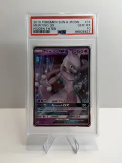 PSA 10 GEM MINT Pokemon Mewtwo GX Hidden Fates Holo 31/68 - Image 1