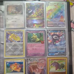Pokemon TCG Binder Collection Mixed Lot Pikachu Mew GX EX V Foil Holo Cards - Image 5