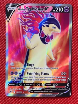 Hisuian Typhlosion V (Full Art) 169/189 Swsh10: Astral Radiance Holo Pokemon NM - Image 1