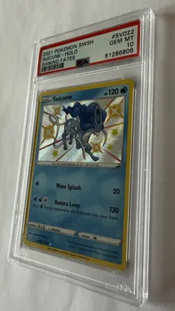 2021 POKEMON SWORD & SHIELD SHINING FATES #SV022 SUICUNE-HOLO PSA 10 - Image 3