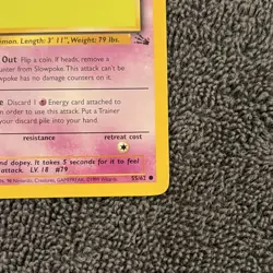 1999 Pokemon Fossil Slowpoke 1st Edition 55/62 - Vintage WOTC - NM [#2] - Image 5