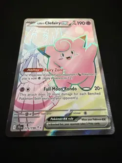 Lillie's Clefairy ex 173/159 Journey Together Ultra Rare Holo Pokemon NM - Image 3