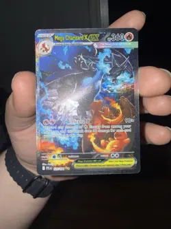 Pokemon TCG Phantasmal Flames Mega Charizard X EX 125 SIR NM - Image 1