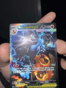 Pokemon TCG Phantasmal Flames Mega Charizard X EX 125 SIR NM - Image 3