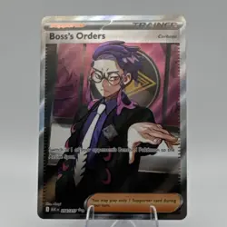Pokemon TCG Boss's Orders Corbeau 256/217 ASC Full Art Holo Rare English - Image 1