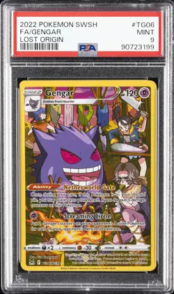 2022 POKEMON SWORD & SHIELD LOST ORIGIN #TG06 FULL ART/GENGAR PSA 9 - Image 1