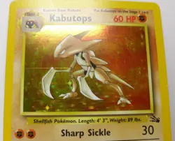 Kabutops 9/62 Holo Fossil Unlimited LP Pokemon TCG - Image 3
