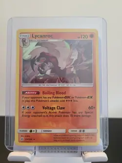 Lycanroc 124/236 Pokemon TCG Cosmic Eclipse- Holo Rare- NM - Image 1