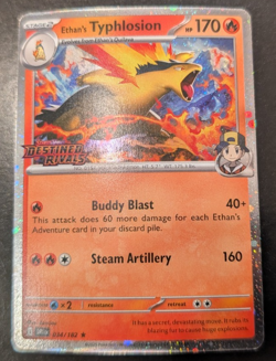 Pokemon Typhlosion 034/182 Pre Release STAMPED Promo NM - Image 1
