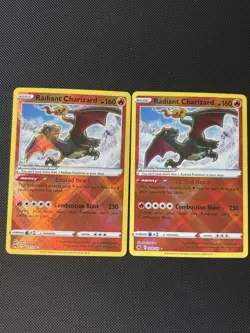 Pokemon TCG Radiant Charizard Crown Zenith 020/159 Radiant Rare Holo English X2 - Image 1