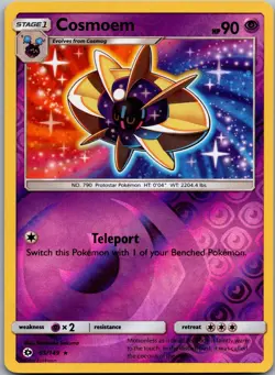 Cosmoem 65/149 Rare SM Base Set Pokemon Reverse Holo Near Mint - Image 1