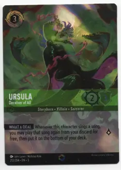 Disney Lorcana: Into the Inklands *Foil* Ursula - Deceiver of All (Enchanted) #1 - Image 1
