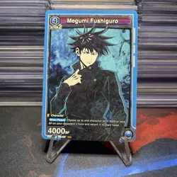 Union Arena TCG Jujutsu Kaisen Megumi Fushiguro Card UE03ST/JJK-1-107 Non-Holo - Image 1