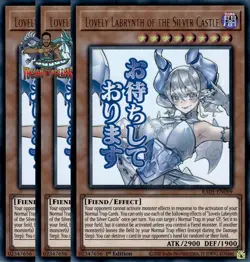 Yugioh! 3x Lovely Labrynth of the Silver Castle RA05-EN099 Ultra Rare 1st Ed NM - Image 1