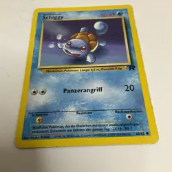 Pokemon GERMAN Schiggy Squirtle Team Rocket 68/82 Pokemon TCG Card Vintage LP - Image 1
