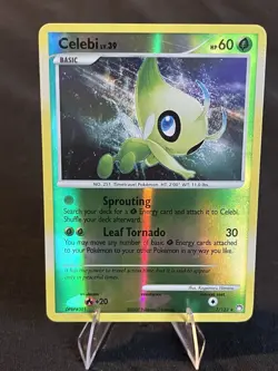 Celebi Reverse Holo Rare Pokemon Card 7/123 Mysterious Treasures 2007 TCG HP - Image 1
